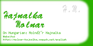 hajnalka molnar business card